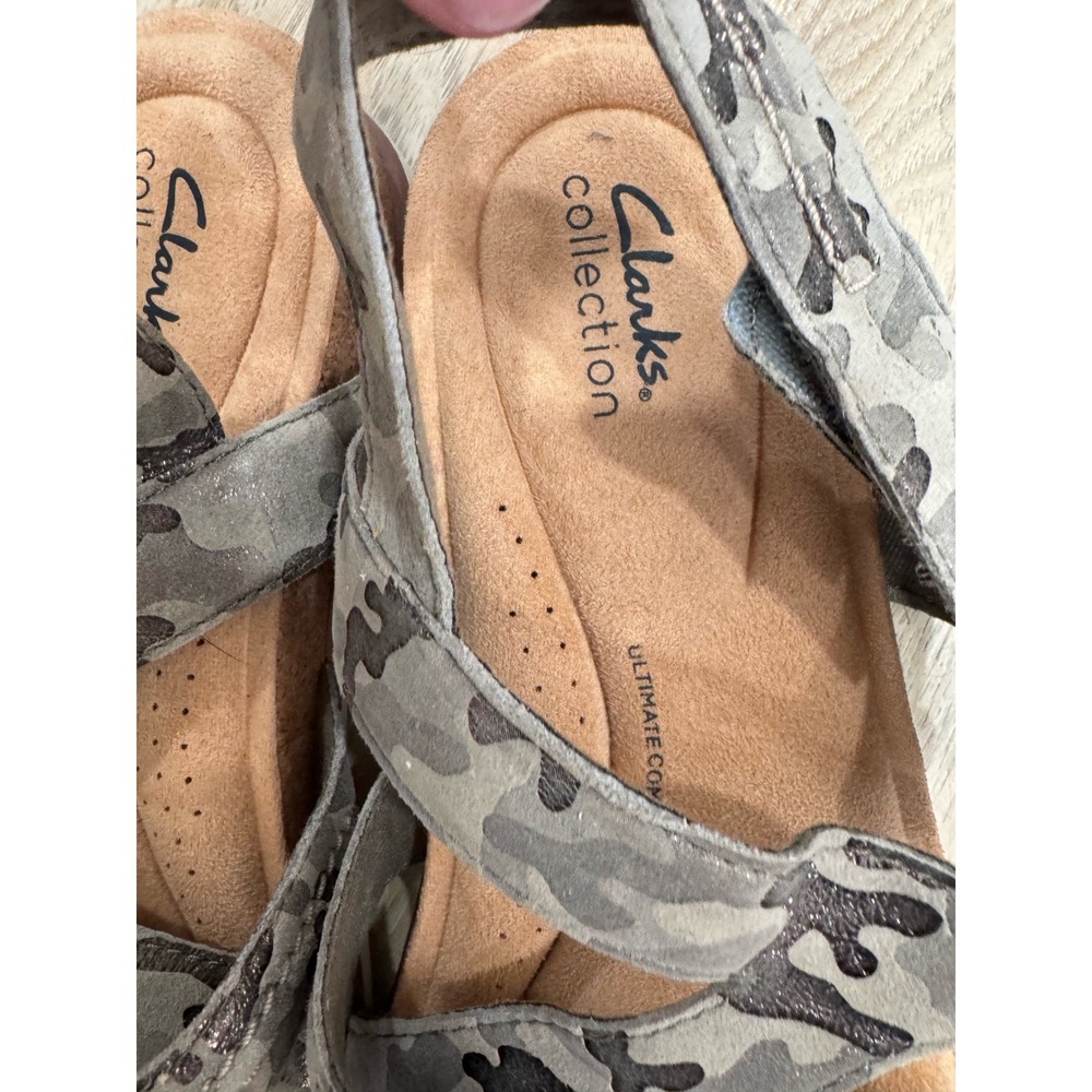 Clarks Collection Camo Metallic Ultimate Comfort Sandals 9.5 261691584 - Picture 7 of 8